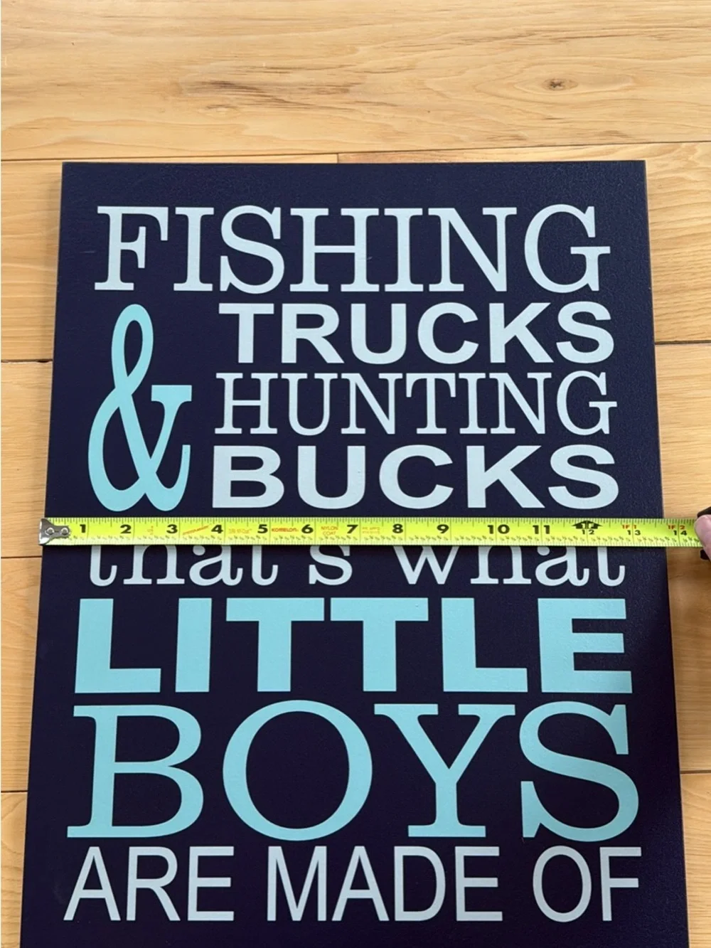 ‘What Little Boys Are Made Of' Wooden Wall Sign
